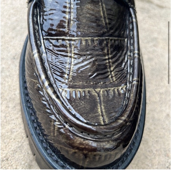 Franco Sarto Dana Women's Black Bronze Combat Boot Women's Size 5 - Picture 10 of 13